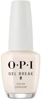OPI Покрытие ухаживающее с эффектом цвета, бежевый нюдовый / Gel Break Barely Beige 15 мл