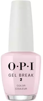 OPI Покрытие ухаживающее с эффектом цвета, розовый / Gel Break Properly Pink 15 мл