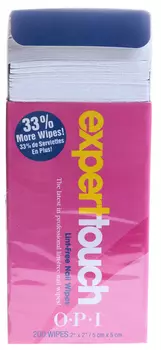 OPI Салфетки без ворсинок для снятия лака с ногтей 200 шт