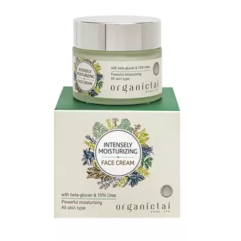 ORGANIC TAI Крем для лица интенсивно увлажняющий с Бета-Глюканом и Мочевиной (10%) 50 мл