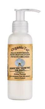ORGANIC TAI Скраб натуральный увлажняющий с гранулами жожоба для лица Белая орхидея 120 г