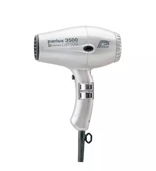 PARLUX Фен Parlux 3500 Supercompact Ceramic+Ionic серебристый, ионизация, 2 насадки 2000 Вт