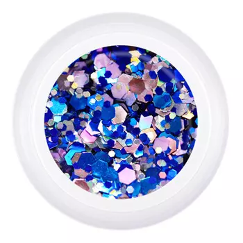 PATRISA NAIL Гель для дизайна ногтей, синий микс / Gel Glanz Nixie 5 г