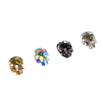 PATRISA NAIL Стразы фигурные Череп микс (4 цвета) 6*8 мм 10 шт