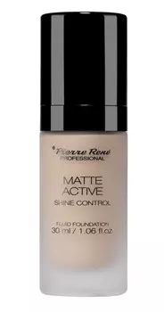 PIERRE RENE Основа тональная матирующая 02 / Matte Active Fluid Foundation Porcelain 30 мл