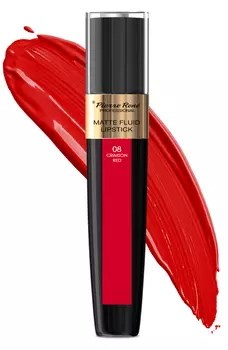 PIERRE RENE PROFESSIONAL Помада жидкая матовая для губ, 08 классический красный / Matte Fluid Lipstick 4,8 г