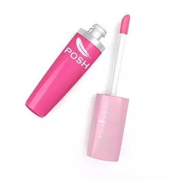 POSH Блеск для губ глянцевый, объем и эффект влажных губ, № 6 малиновый молочный шейк 7 мл