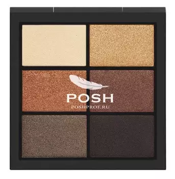POSH Палетка теней для макияжа, профессиональная 03 (6 оттенков) / Love in Space Make Up Palette 60 г