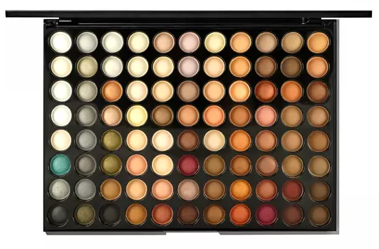 POSH Палетка теней для начинающего визажиста, профессиональная № 2 коричневая гамма (88 оттенков) / Nude Chocolate 56,2 г