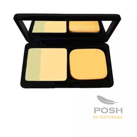 POSH Пудра компактная минеральная + спецэффект № 3, натурель 8 г