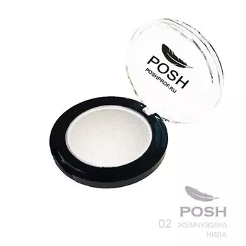 POSH Тени влагостойкие высокопигментированные монохромные мелкодисперсные, № 2 Жемчужина Нила 3,5 г