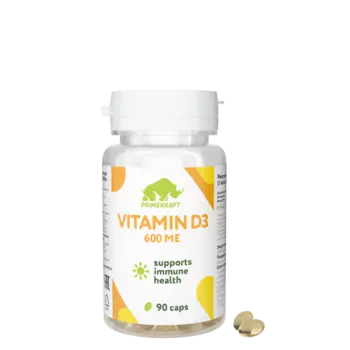 PRIMEKRAFT Биологически активная добавка капсулированный витамин Д3 / PRIME KRAFT Vitamin D3 600IU softgel 600МЕ 90 капсул