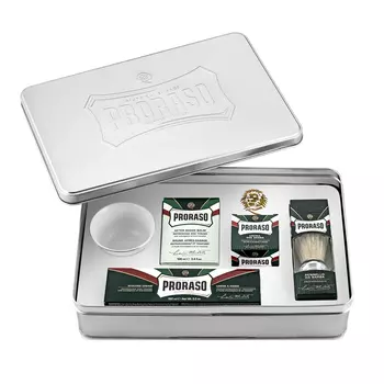 PRORASO Набор классический для бритья (крем 100 мл, крем 150 мл, лосьон 100 мл, помазок+ чаша) PRORASO