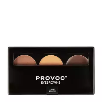 PROVOC Набор теней для бровей, 01 светло-коричневый EYEBROWNS Brow Palette 3,9 гр