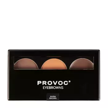 PROVOC Набор теней для бровей, 02 тепло-коричневый / EYEBROWNS Brow Palette 3,9 гр