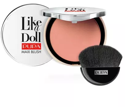 PUPA Румяна компактные, 202 Сочный персиковый / LIKE A DOLL MAXI BLUSH 9,5 г