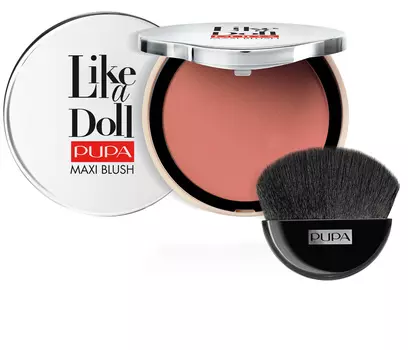 PUPA Румяна компактные, 204 Яркий коралловый / LIKE A DOLL MAXI BLUSH 9,5 г