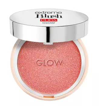 PUPA Румяна компактные с эффектом мерцания, 100 экзотичный розовый / EXTREME BLUSH GLOW