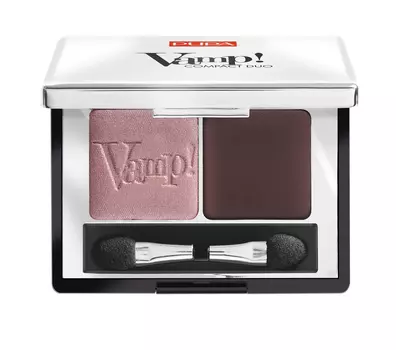 PUPA Тени компактные двойные, 002 Розовая земля / VAMP! DUO 1 г