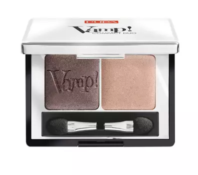PUPA Тени компактные двойные, 004 Бронзовый янтарный / VAMP! DUO 1 г