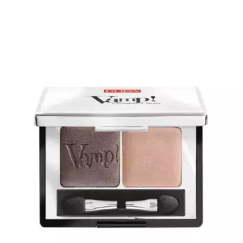 PUPA Тени компактные двойные, 004 бронзовый янтарный / VAMP! DUO 2,2 гр