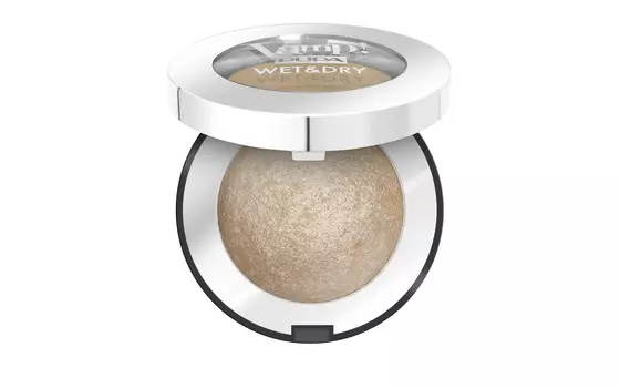 PUPA Тени запеченные с сияющим финишем, 100 Золотистое шампанское / VAMP! WET&amp;DRY 1 г