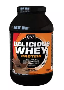 QNT Добавка биологически активная к пище Делишес вей протеин, бельгийский шоколад / Delicious Whey Protein Powder Belgian Chocolate 908 г
