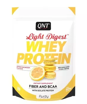 QNT Добавка биологически активная к пище Лайт дайджест вей протеин, лимонно-миндальное печенье / LIGHT DIGEST WHEY PROTEIN Lemon Macaroon 500 г