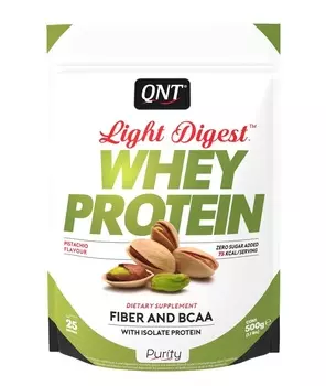 QNT Добавка биологически активная к пище Лайт дайджест вей протеин, фисташка / LIGHT DIGEST WHEY PROTEIN Pistachio 500 г