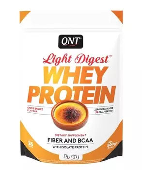 QNT Добавка биологически активная к пище Лайт дайджест вей протеин, крем-брюле / LIGHT DIGEST WHEY PROTEIN Crème brûlée 500 г