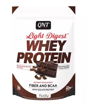 QNT Добавка биологически активная к пище Лайт дайджест вей протеин, бельгийский шоколад / LIGHT DIGEST WHEY PROTEIN Belgian Chocolate 500 г