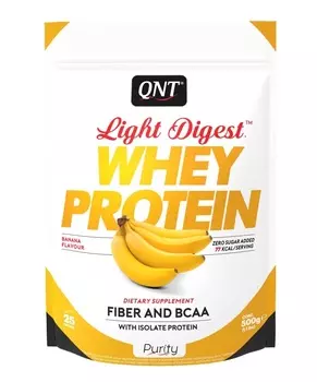 QNT Добавка биологически активная к пище Лайт дайджест вей протеин, банан / LIGHT DIGEST WHEY PROTEIN Banana 500 г