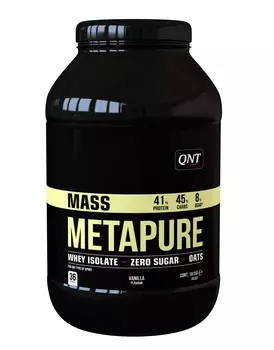 QNT Добавка биологически активная к пище Масс метапьюр, Ваниль / METAPURE MASS Vanilla 1815 г