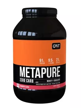 QNT Добавка биологически активная к пище Метапьюр зеро карб, клубника / ZERO CARB METAPURE Strawberry 908 г