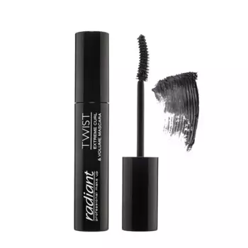 RADIANT PROFESSIONAL MAKE-UP Тушь для ресниц изгиб и объем, 1 черный / TWIST Extreme Curl & Volume Mascara 14 мл