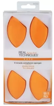 REAL TECHNIQUES Набор из четырех спонжей / Miracle Complexion Sponges