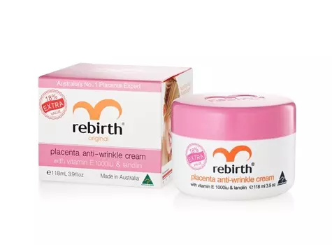 REBIRTH Крем против морщин с экстрактом плаценты, витамином Е и ланолином / Placenta Anti-Wrinkle Cream 118 мл