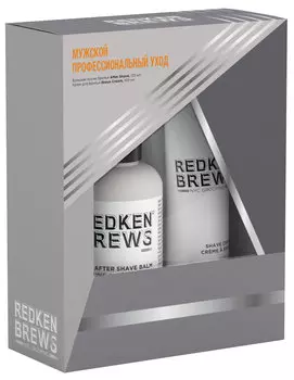 REDKEN Набор мужской для бритья (крем для бритья 150 мл, бальзам после бритья 125 мл) / BREWS