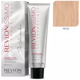 REVLON PROFESSIONAL 10.23 краска для волос, очень сильно светлый блондин переливающийся-золотистый / RP REVLONISSIMO COLORSMETIQUE 60 мл