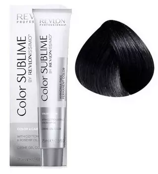 REVLON PROFESSIONAL 1 краситель перманентный без аммиака, черный / RP RVL COLOR SUBLIME 75 мл