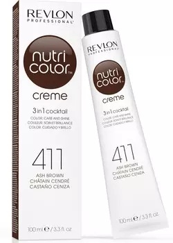 REVLON PROFESSIONAL 411 краска 3 в 1 для волос, коричневый / NUTRI COLOR CREME 100 мл
