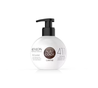 REVLON PROFESSIONAL 411 краска 3 в 1 для волос, коричневый / NUTRI COLOR CREME 270 мл