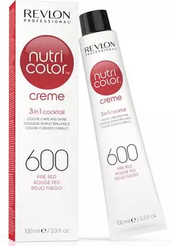 REVLON PROFESSIONAL 600 краска 3 в 1 для волос, огненно-красный / NUTRI COLOR CREME 100 мл