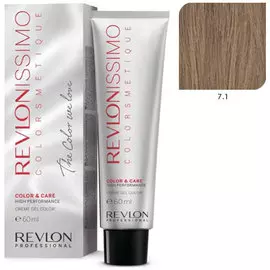 REVLON PROFESSIONAL 7.1 краска для волос, блондин пепельный / RP REVLONISSIMO COLORSMETIQUE 60 мл