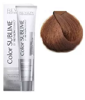 REVLON PROFESSIONAL 7.24 краситель перманентный без аммиака, блондин перламутровый медный / RP RVL COLOR SUBLIME 75 мл