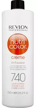 REVLON PROFESSIONAL Крем-краска для прямого окрашивания 740, медный / Nutri Color Creme 750 мл