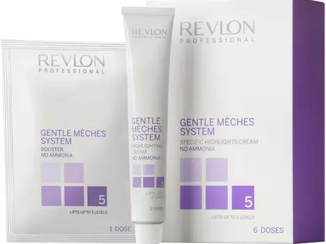 REVLON PROFESSIONAL Система отбеливающая мягкая (порошок 6*50 г + крем 3*60 мл) / Gentle Meches System