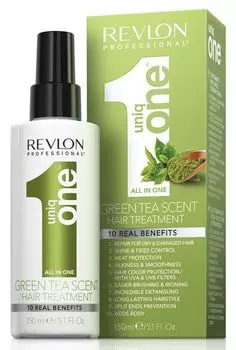 REVLON PROFESSIONAL Спрей маска с ароматом зеленого чая для волос / Uniq One Green Tea Scent Hair Treatment 150 мл
