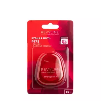 REVYLINE Нить зубная, тефлон, 50 м, красная / PTFE Bubble Gum