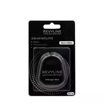 REVYLINE Нить зубная, тефлон, 50 м / PTFE Black Edition